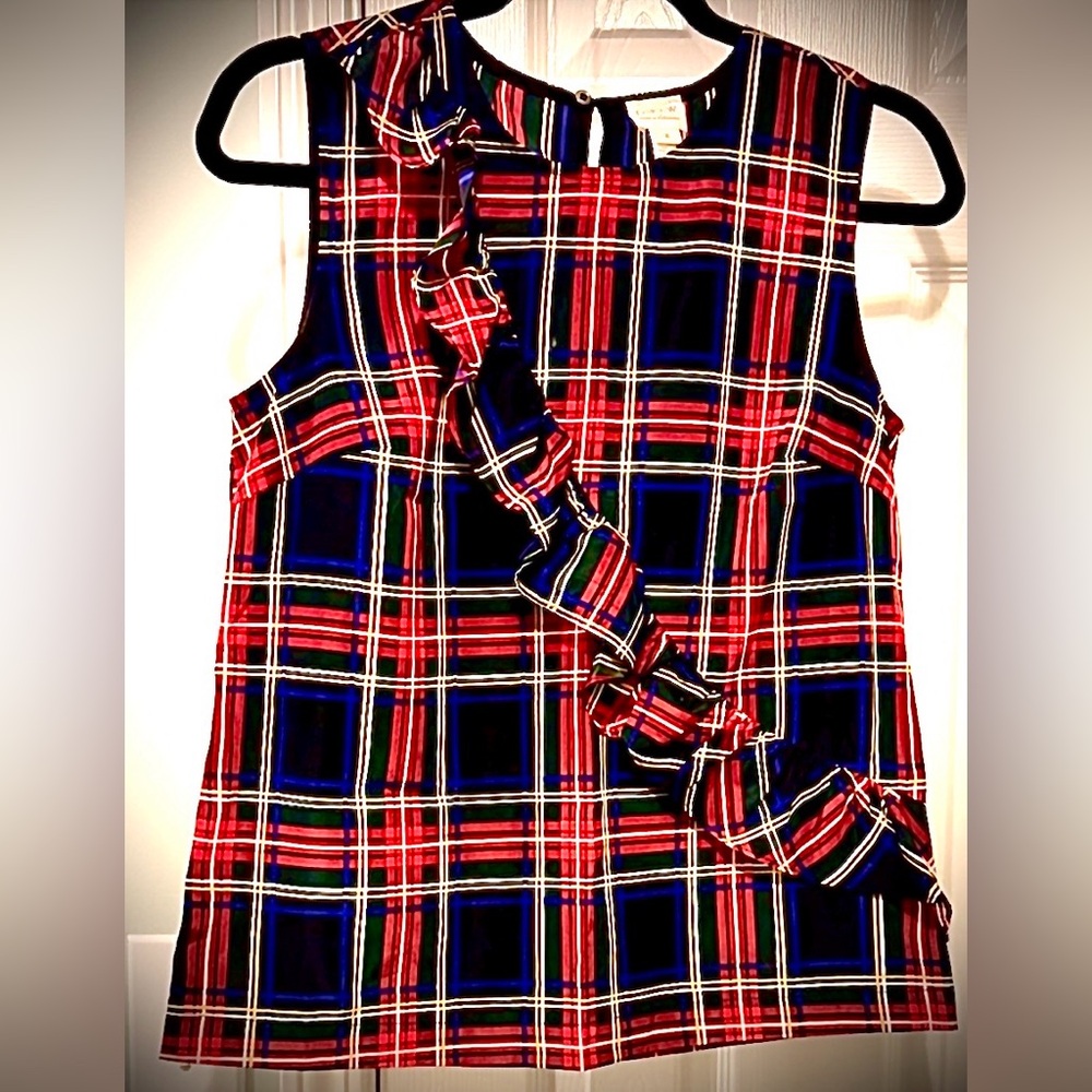 J. Crew Multicolor Plaid Top